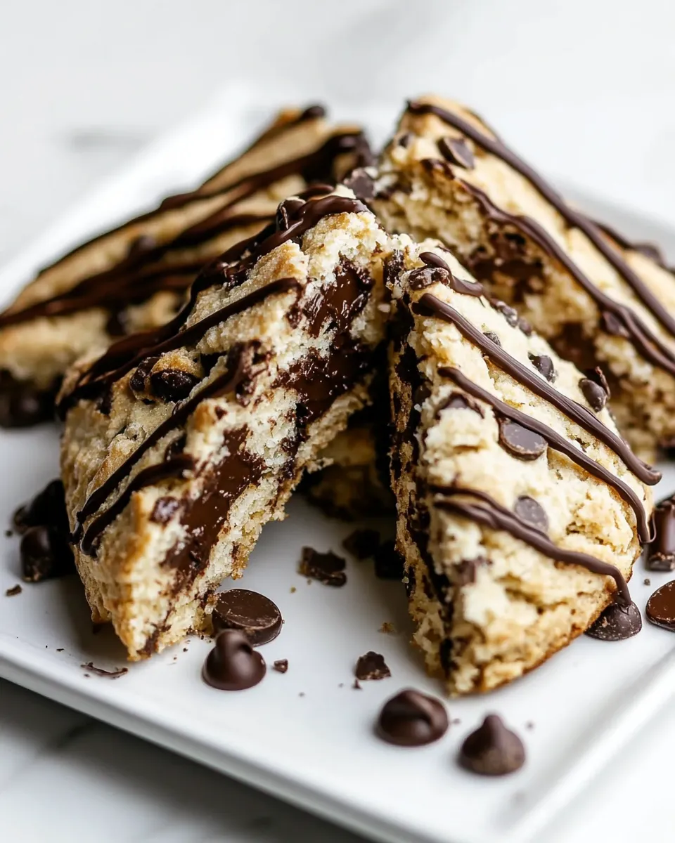 Homemade Chocolate Chip Scones plate image