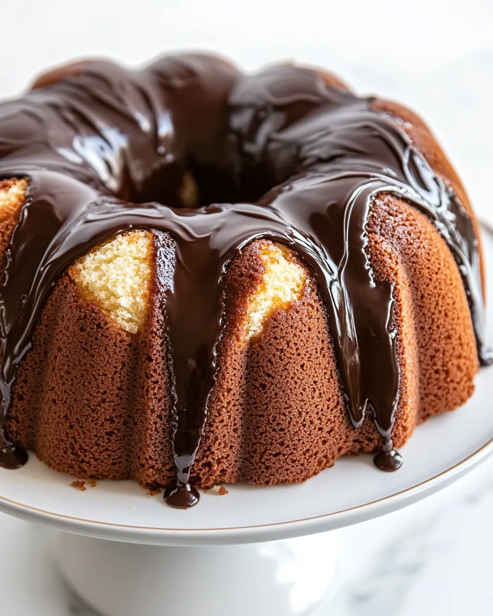 Homemade Chocolate Glaze for Pound Cake photo