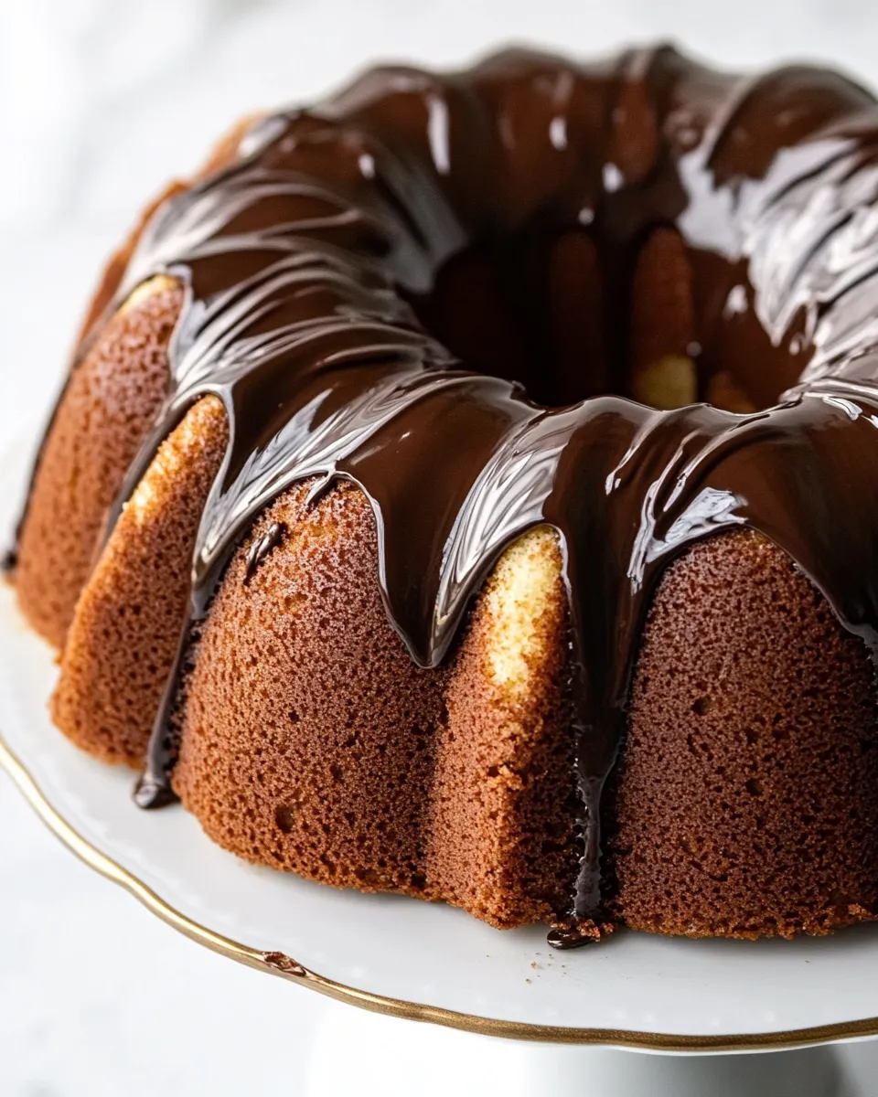 Delicious Chocolate Glaze for Pound Cake food shot