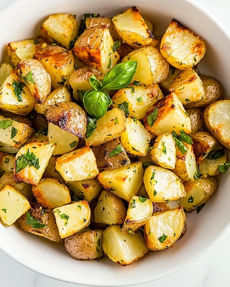 Homemade Crispy Lemon Roasted Potatoes with Fresh Basil recipe photo