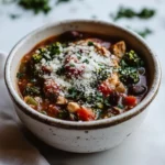 Homemade Crockpot Italian Chicken and Broccoli Rabe Chili. recipe photo