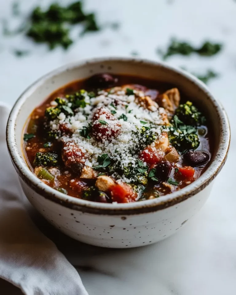 Homemade Crockpot Italian Chicken and Broccoli Rabe Chili. recipe photo