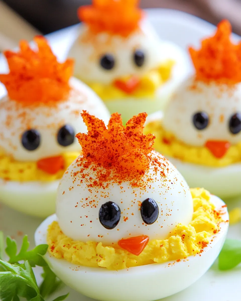 Classic Deviled Egg Chicks dish photo