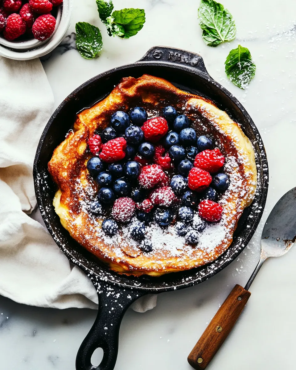 Delicious Dutch Baby Recipe (German Pancakes) food shot