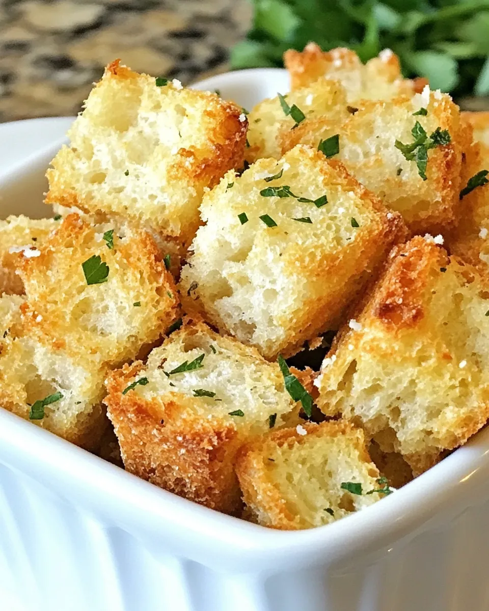 Classic Easy Homemade Parmesan Garlic Croutons image