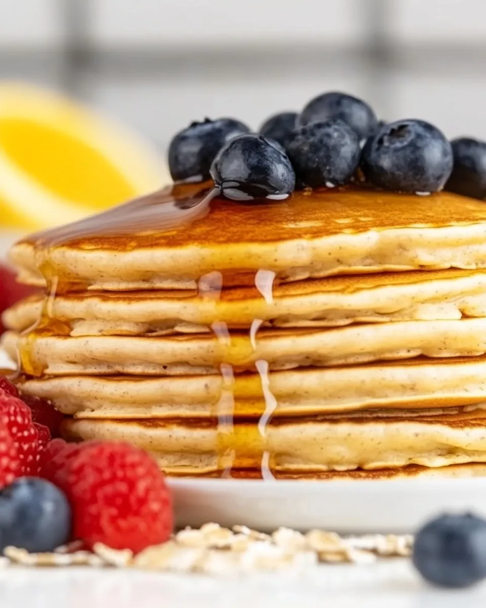 Homemade Healthy Oatmeal Pancakes photo