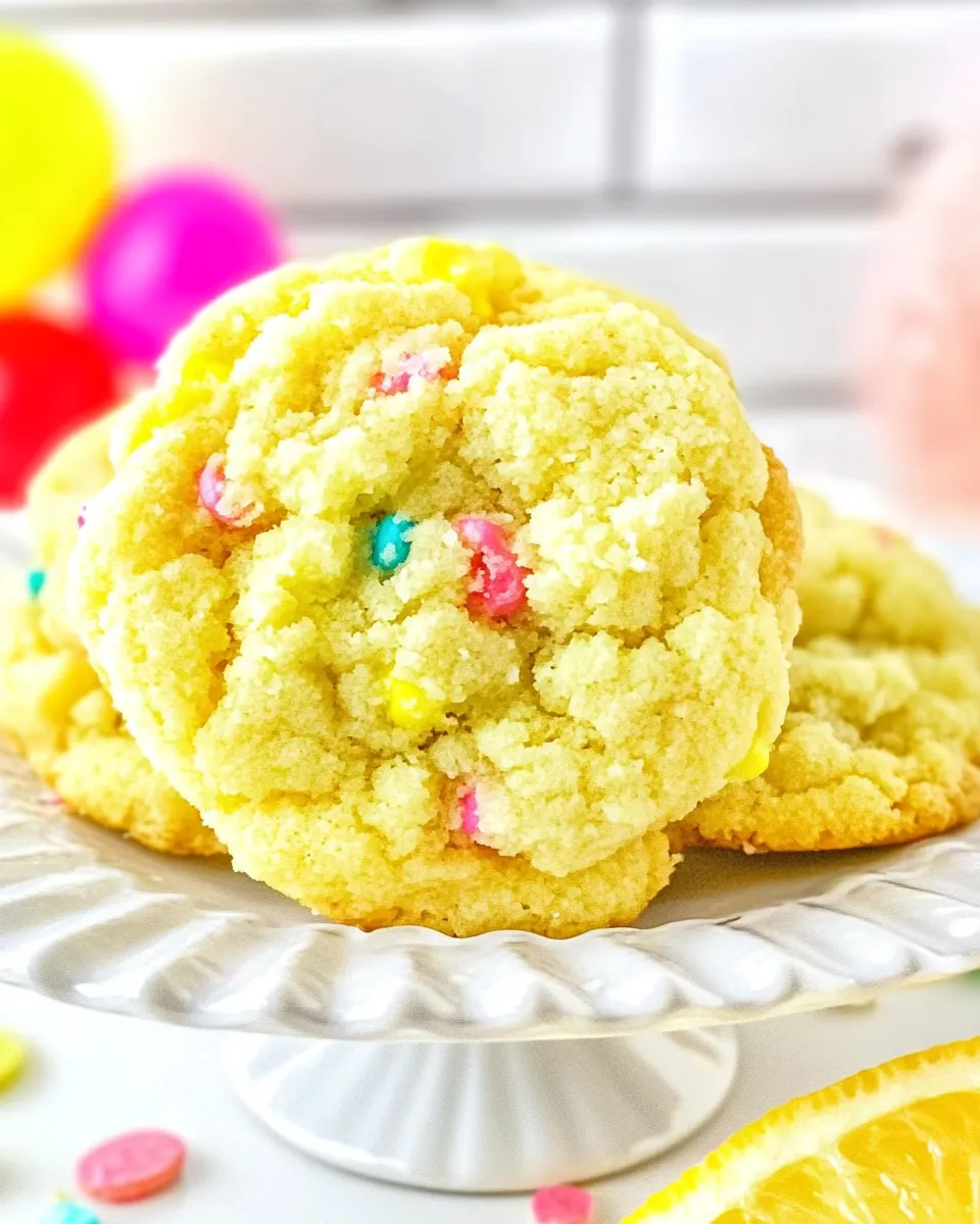 Easy Lemon Cake Mix Cookies food shot