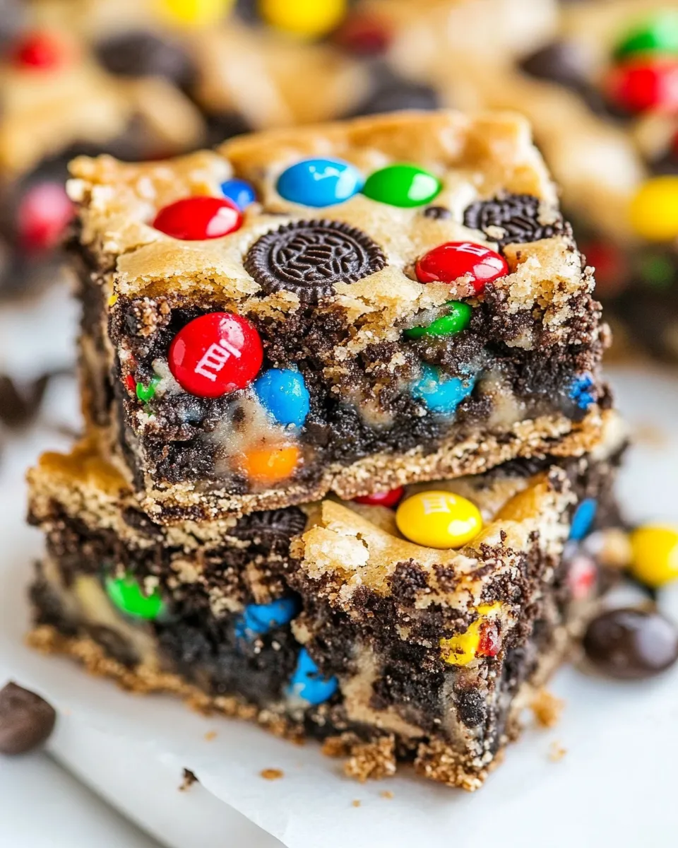 Classic Loaded M&M Oreo Cookie Bars image