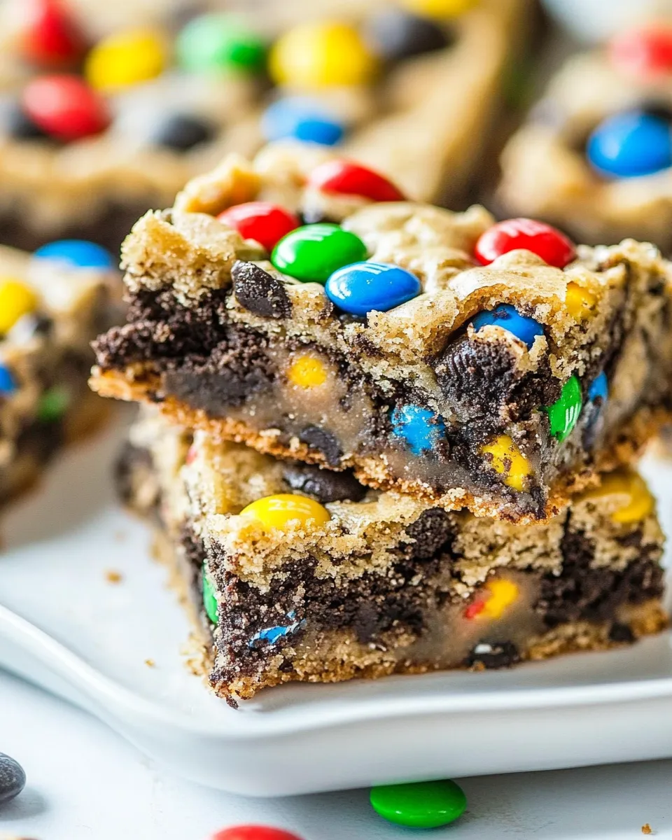 Delicious Loaded M&M Oreo Cookie Bars dish photo