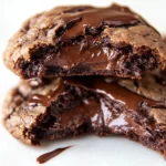 Homemade Nutella Stuffed Double Chocolate Cookies photo