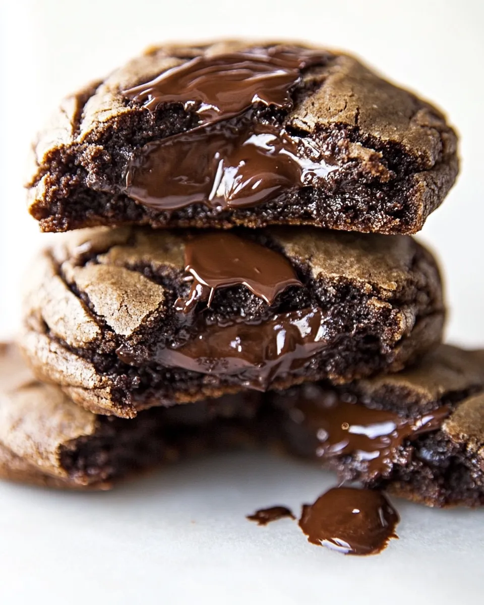Classic Nutella Stuffed Double Chocolate Cookies image
