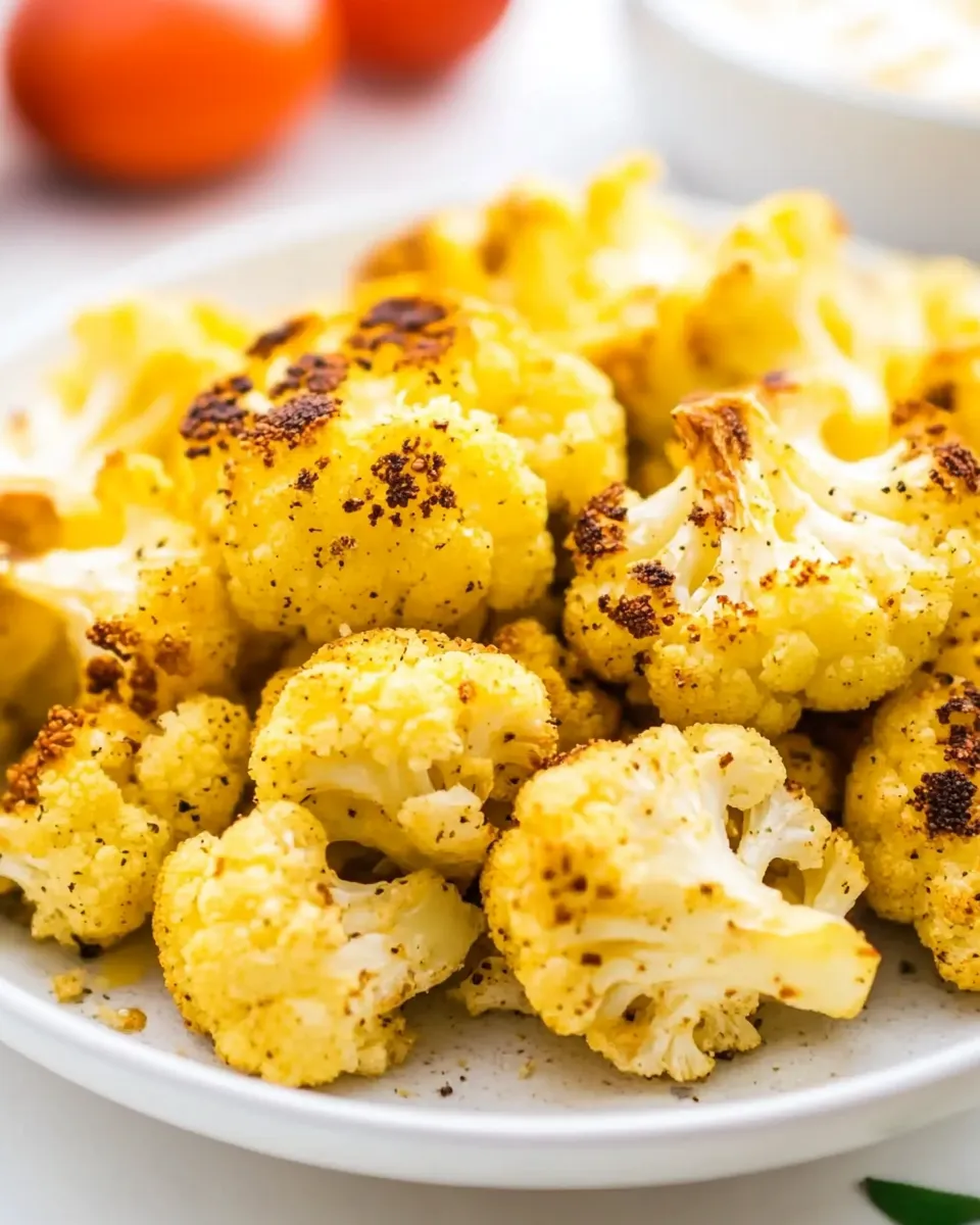 Homemade Roasted Cauliflower with Creamy Parmesan Dip recipe photo