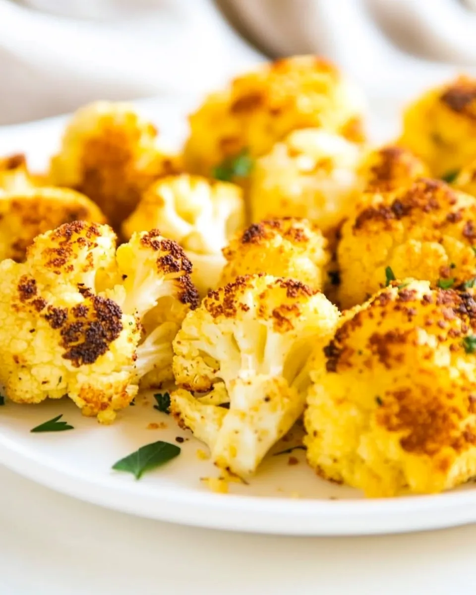 Classic Roasted Cauliflower with Creamy Parmesan Dip dish photo