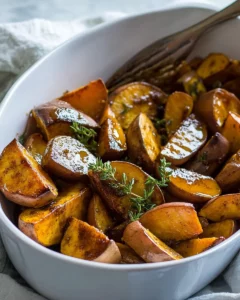 Homemade Roasted White Sweet Potatoes with Honey Cinnamon Glaze recipe photo