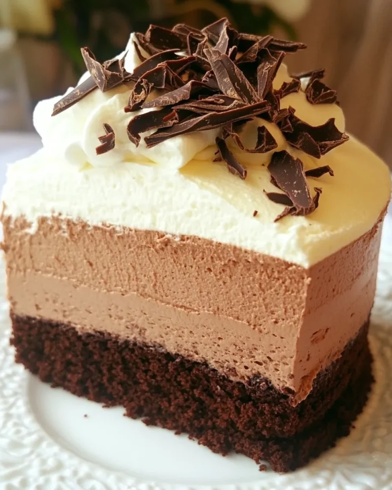 Homemade Triple Chocolate Mousse Cake photo