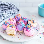 Homemade Unicorn Cheesecake Bites photo