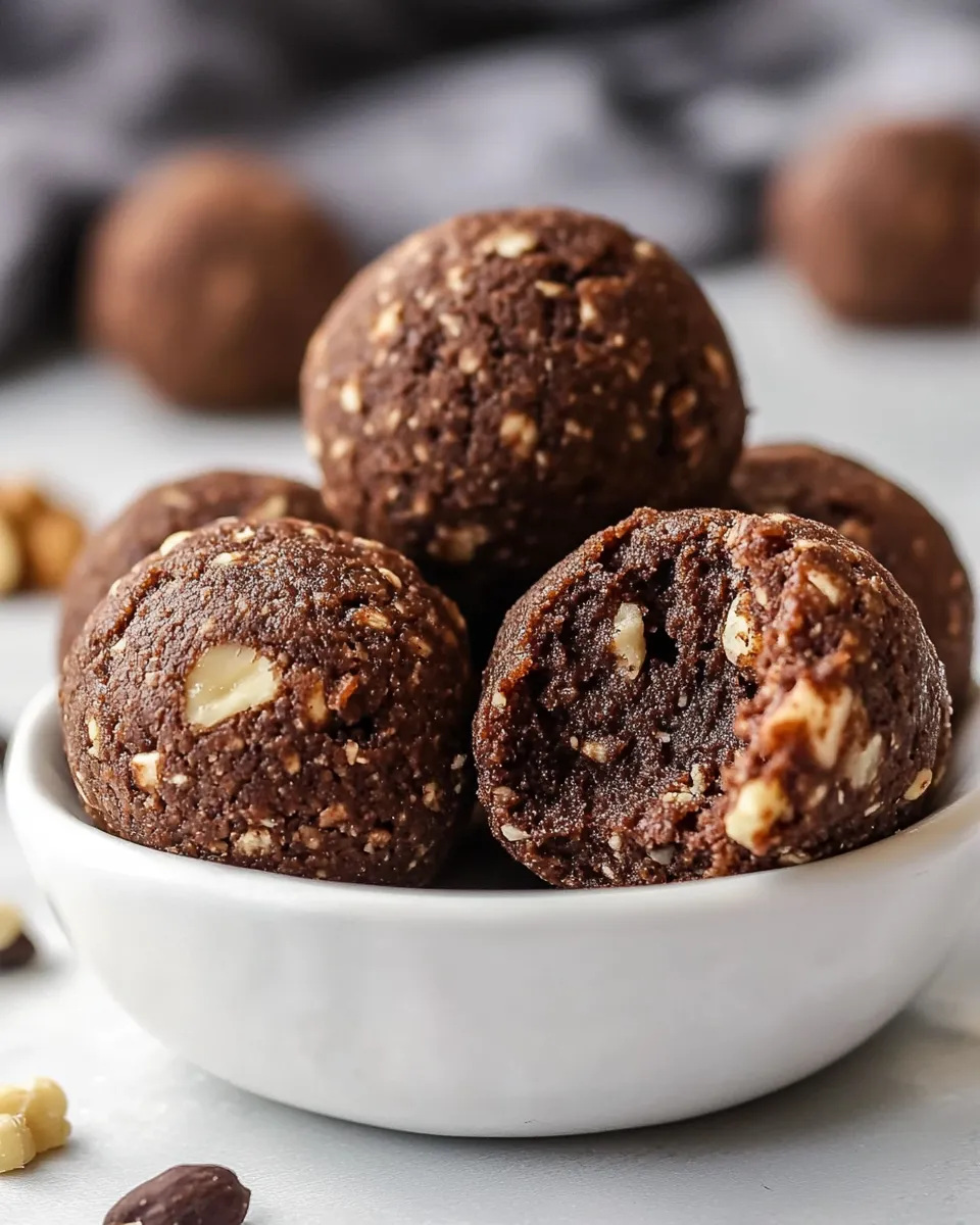 Easy Walnut Brownie Protein Balls recipe photo
