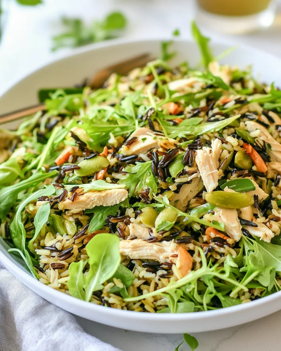 Easy Wild Rice Chicken Salad food shot