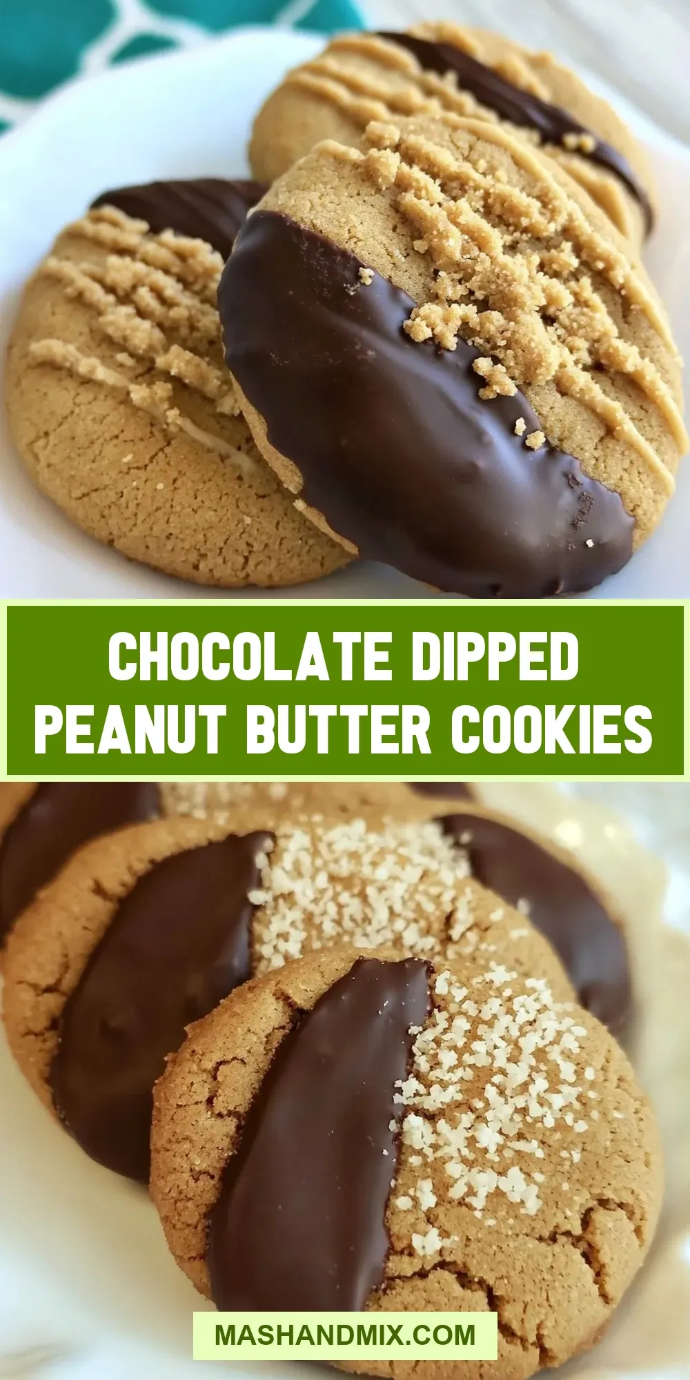 Chocolate Dipped Peanut Butter Cookies (Creamy & Delicious)