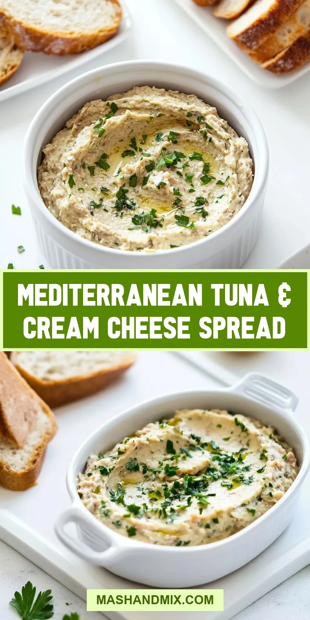 Easy Mediterranean Tuna & Cream Cheese Spread Recipe