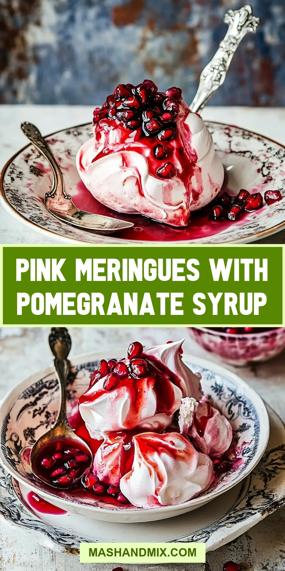 How To Make Easy Pink Meringues With Pomegranate Syrup