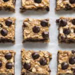 Homemade 5-Ingredient Almond Butter Oatmeal Chocolate Chip Cookie Bars recipe image