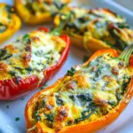 Homemade 5 Cheese & Spinach Stuffed Sweet Peppers photo