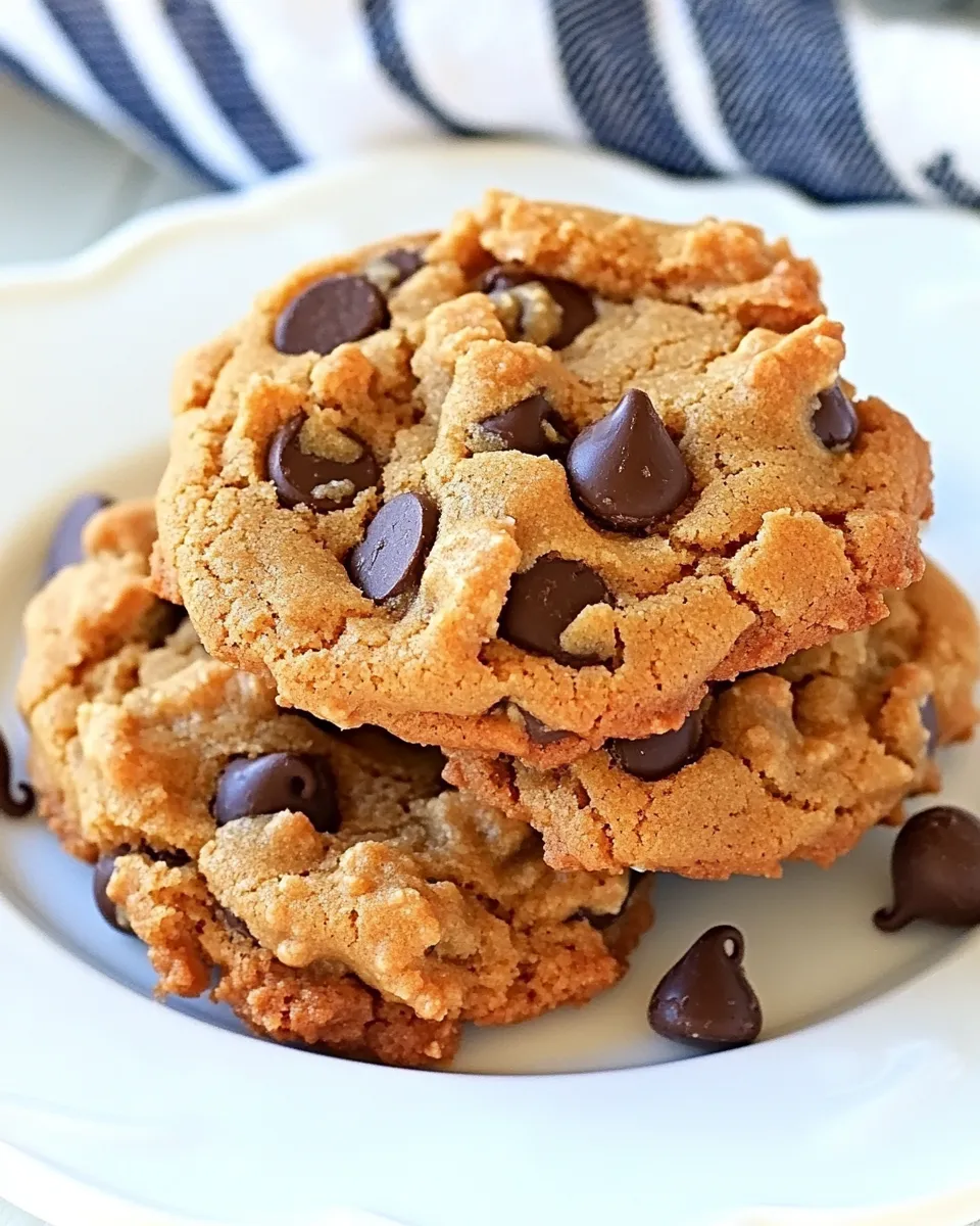 Delicious 5 Ingredient Peanut Butter Chocolate Chip Cookies shot