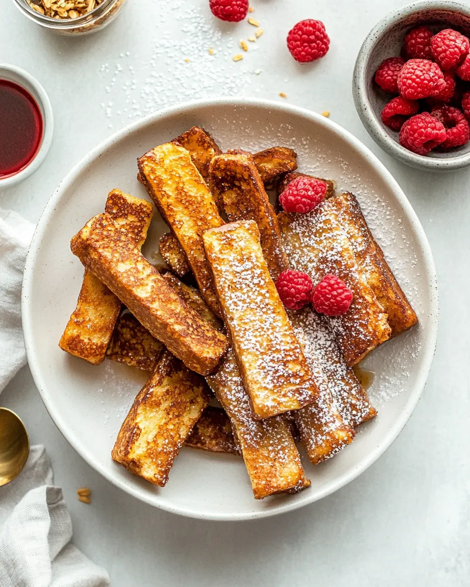 Delicious Air Fryer French Toast Sticks shot