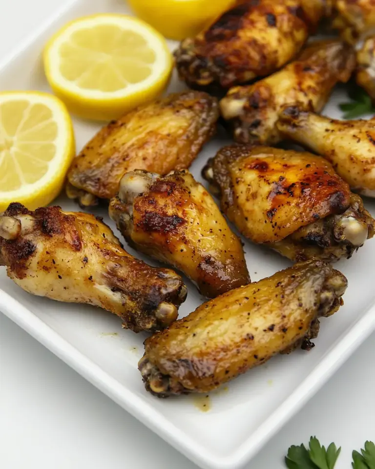 Homemade Air Fryer Lemon Pepper Chicken Wings photo