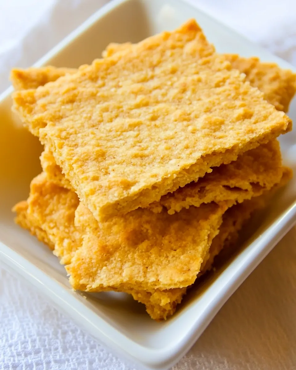 Delicious Almond Flour Cheese Crackers shot