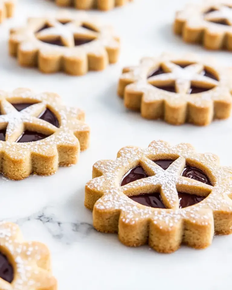 Homemade Ampersandwich Cookies (Peanut Linzer Cookies with Strawberry Chocolate Ganache) photo