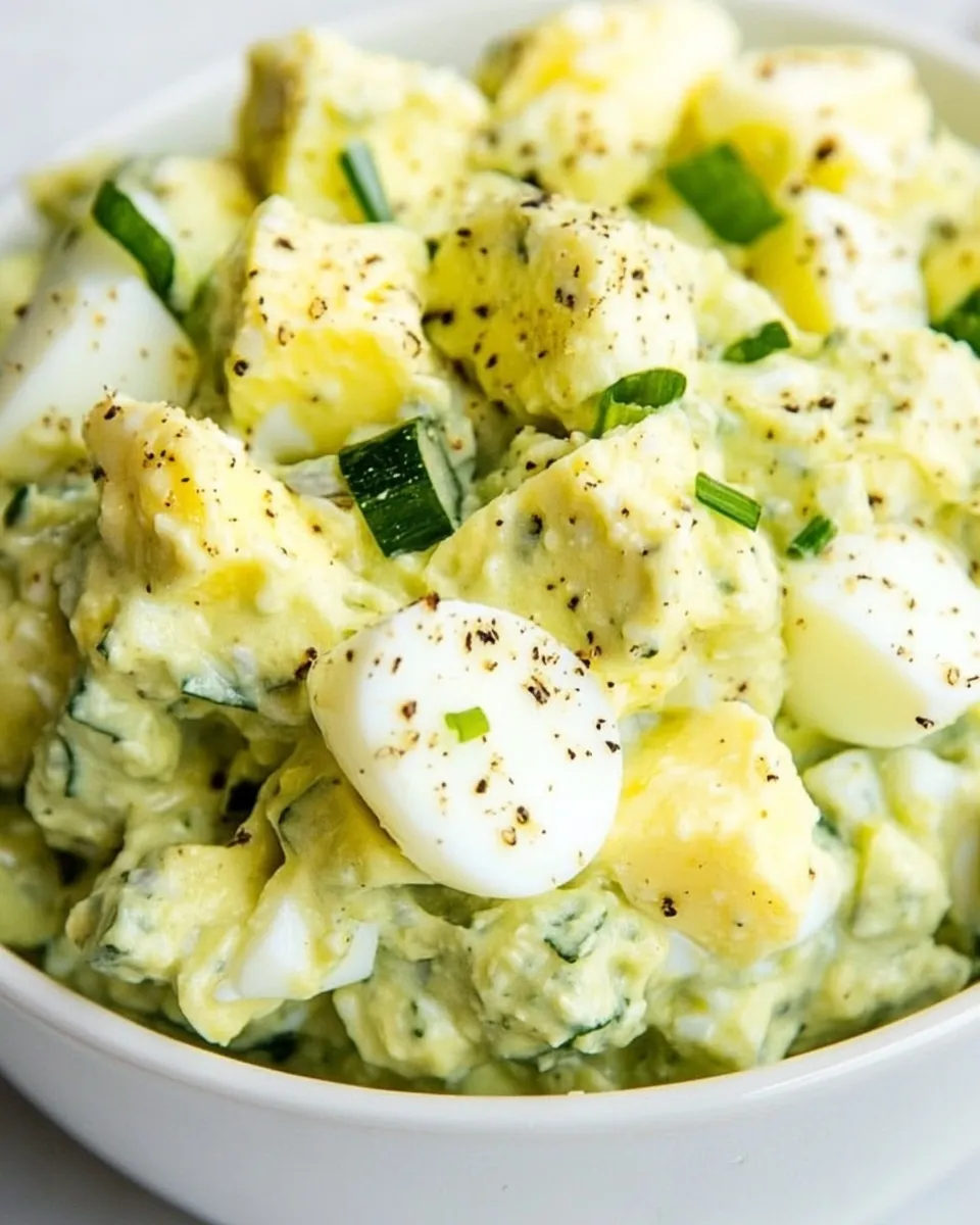 Delicious Avocado Egg Salad (with Cottage Cheese) shot