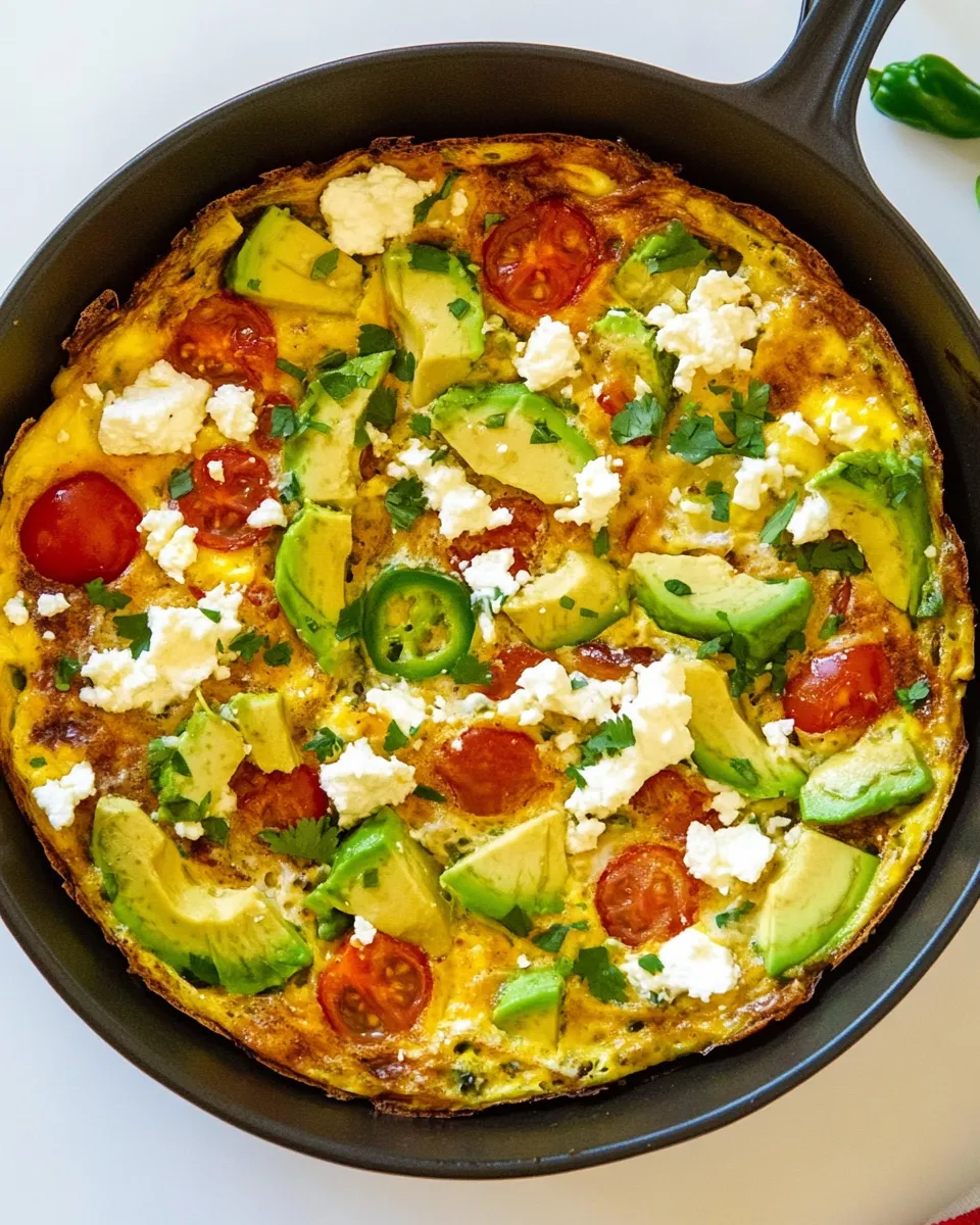 Classic Avocado Frittata with Cotija and Mozzarella Cheese image