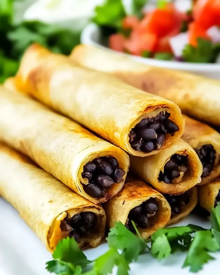 Homemade Baked Black Bean Taquitos photo