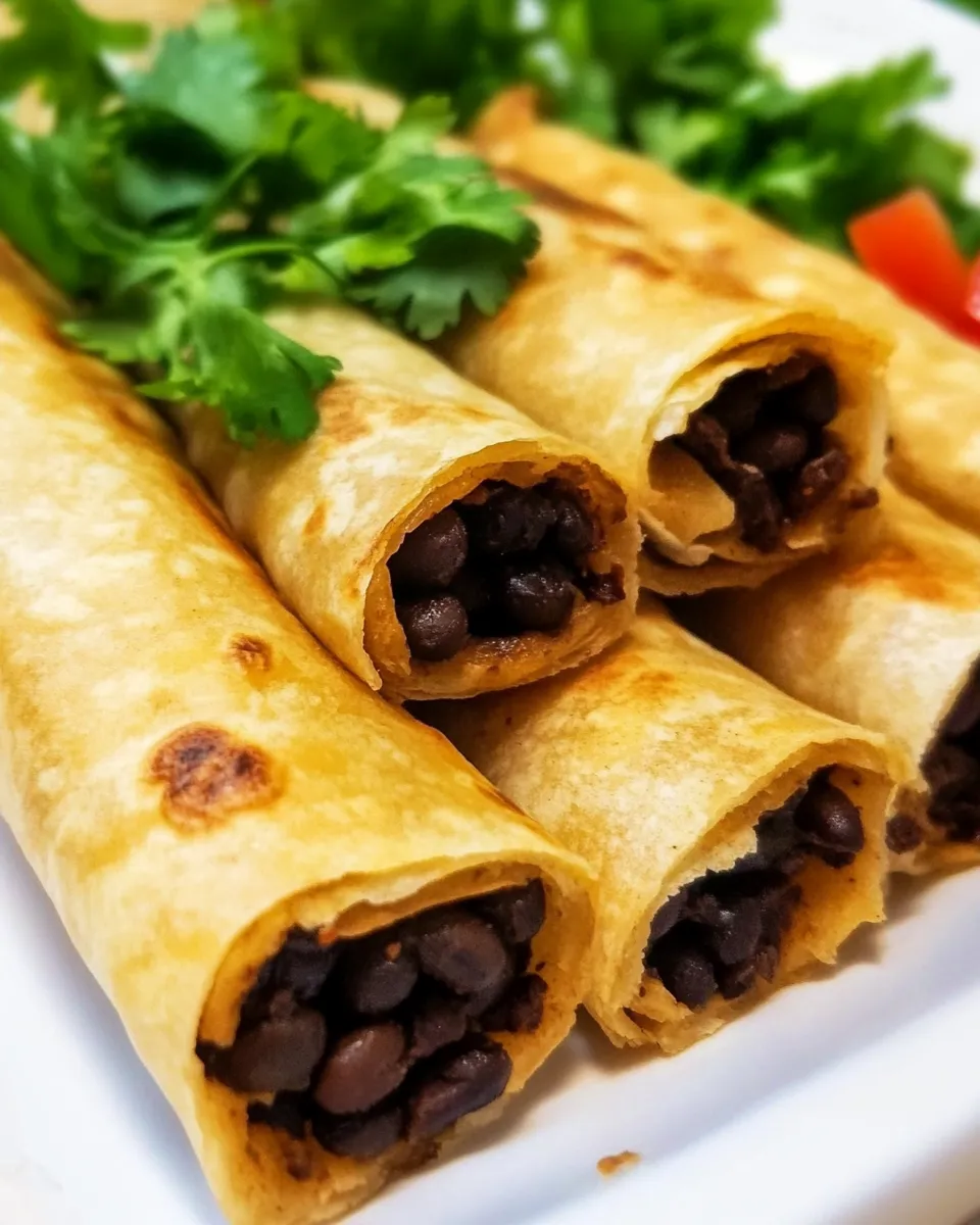 Easy Baked Black Bean Taquitos picture