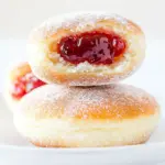 Homemade Baked Donuts Filled with Jelly photo