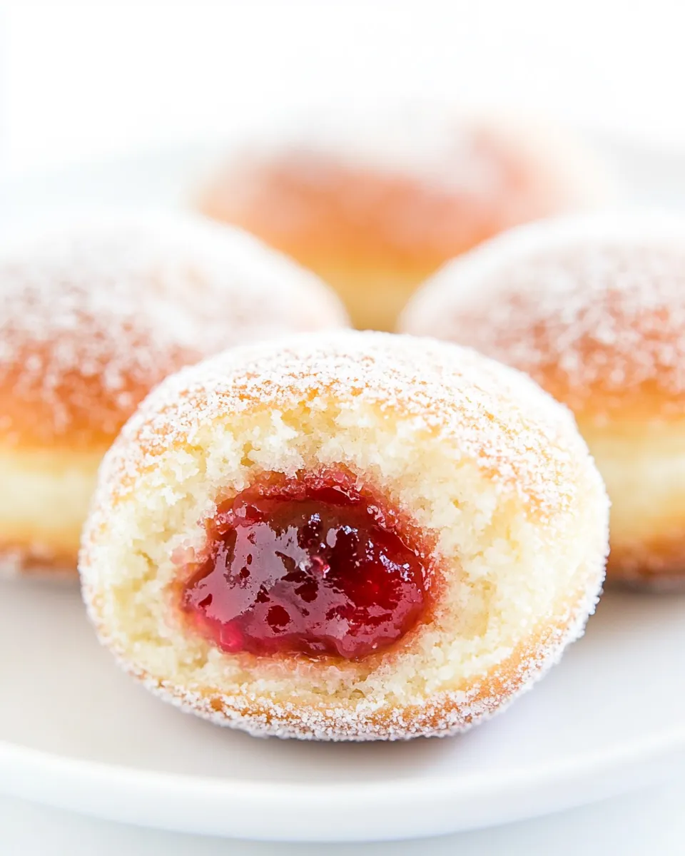 Delicious Baked Donuts Filled with Jelly shot