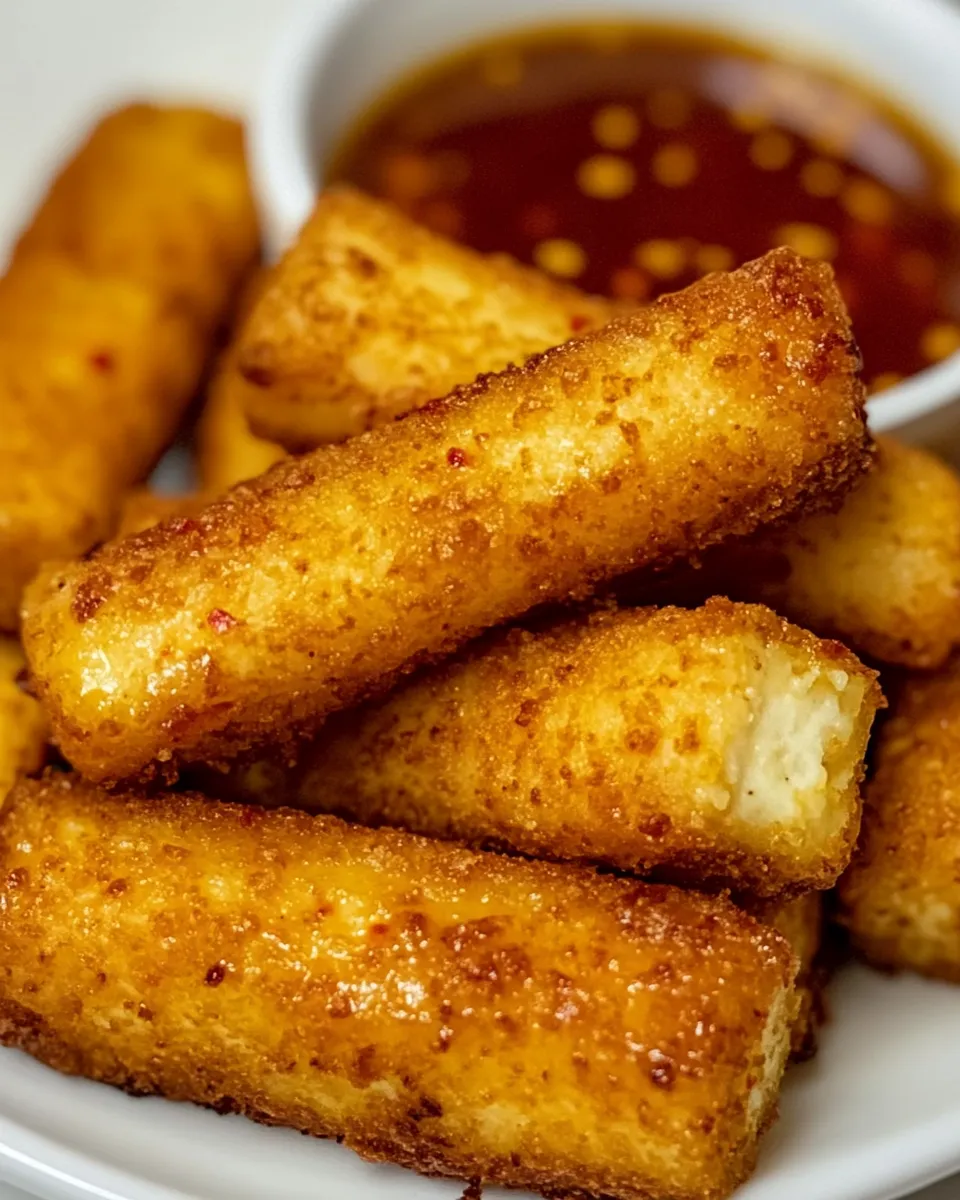 Homemade Baked Feta Sticks with Hot Honey Dip photo