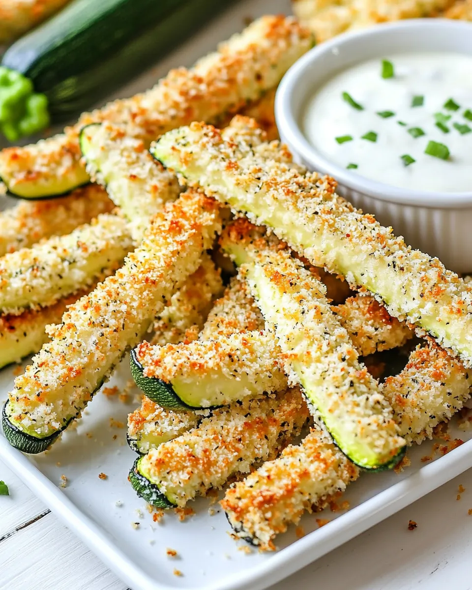 Delicious Baked Parmesan Zucchini Sticks shot