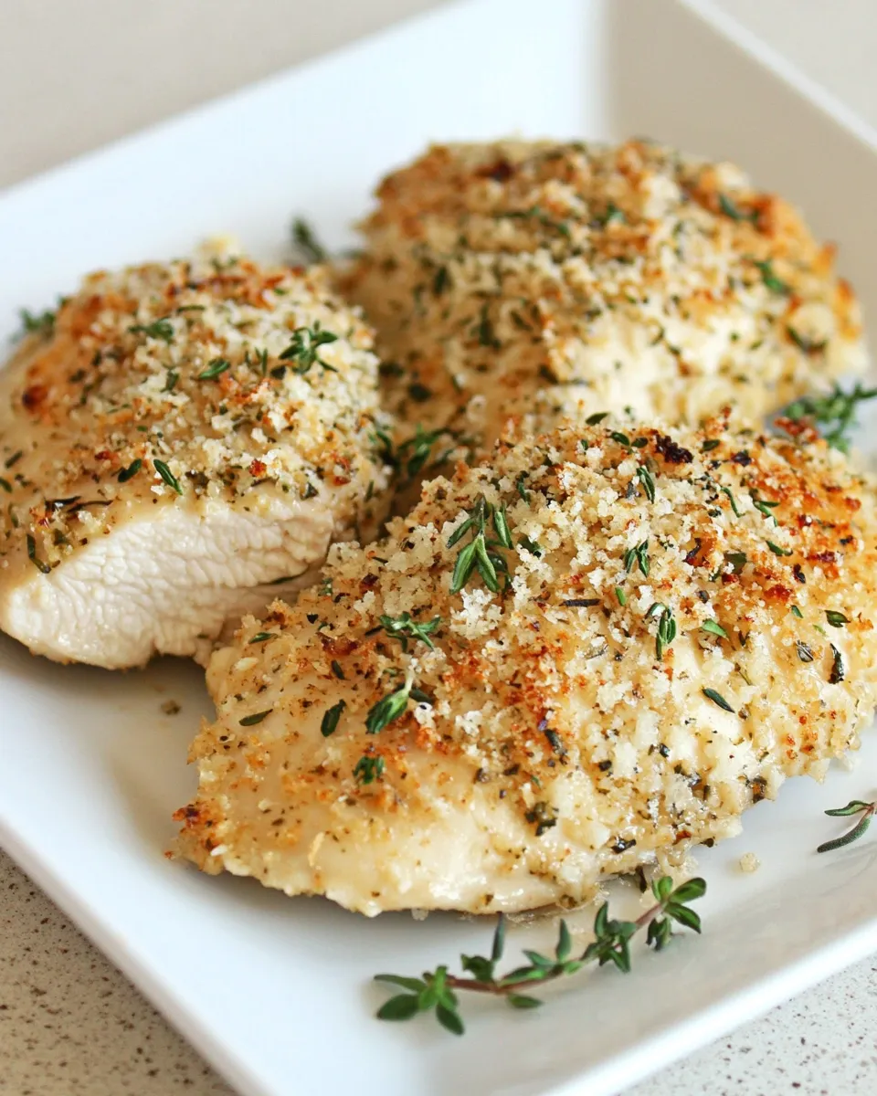 Classic Baked Parmesan and Herb Chicken image