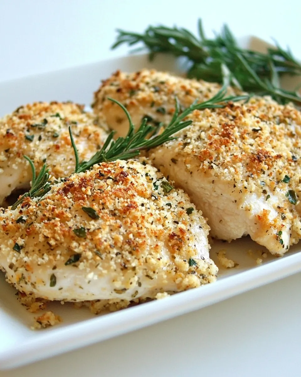 Delicious Baked Parmesan and Herb Chicken shot