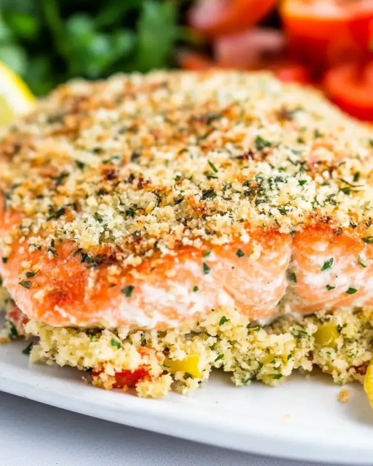 Homemade Baked Salmon with Parmesan Herb Crust photo