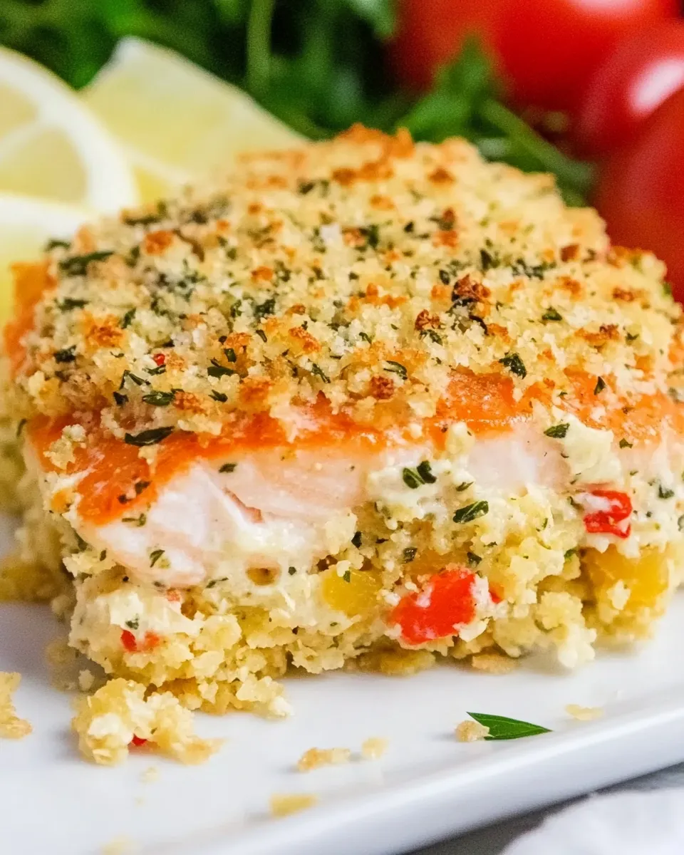 Classic Baked Salmon with Parmesan Herb Crust image