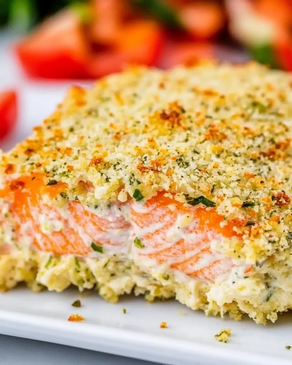 Easy Baked Salmon with Parmesan Herb Crust recipe photo