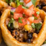 Homemade Baked Taco Cups recipe image