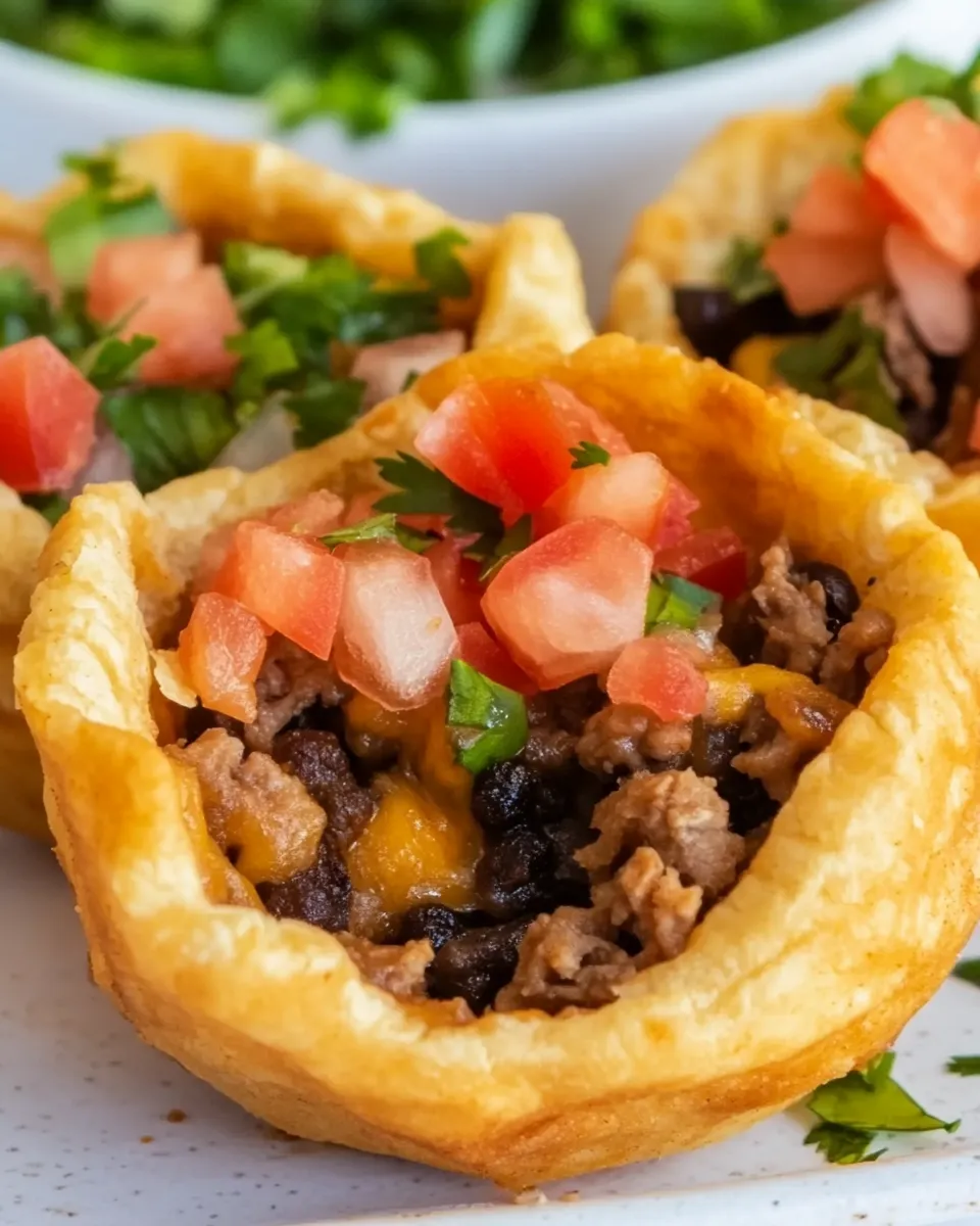 Delicious Baked Taco Cups picture