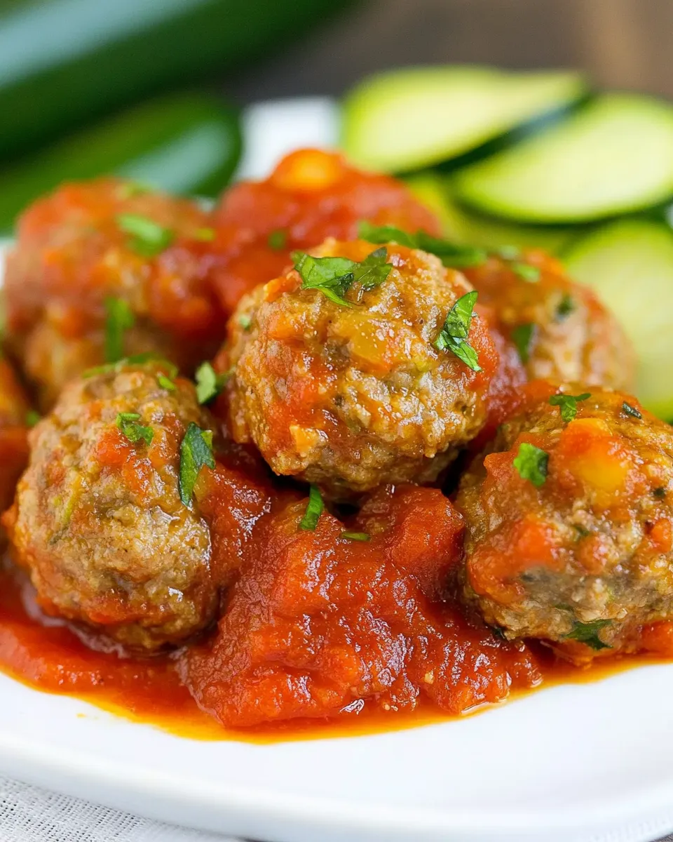 Homemade Baked Turkey Zucchini Meatballs photo