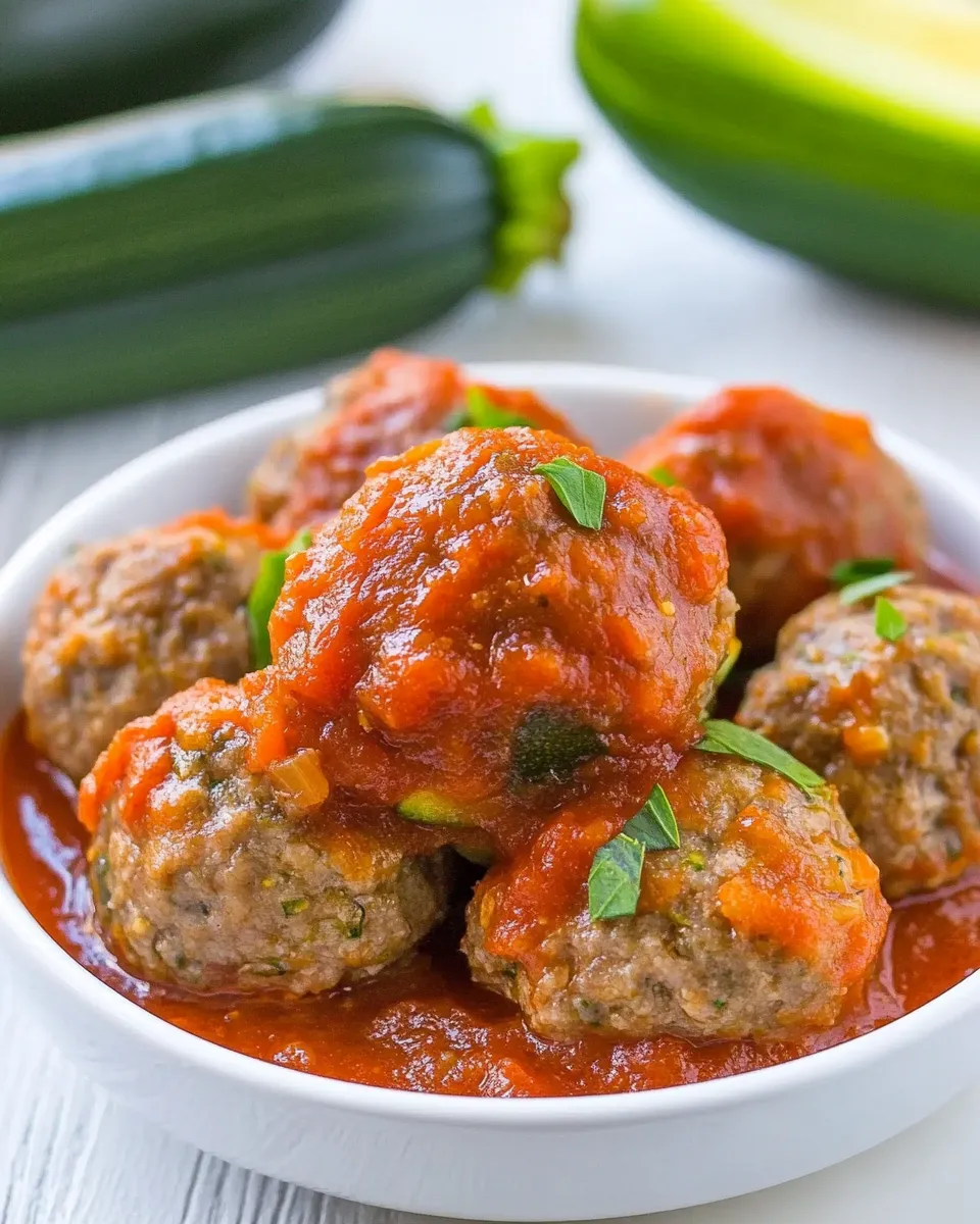 Delicious Baked Turkey Zucchini Meatballs shot