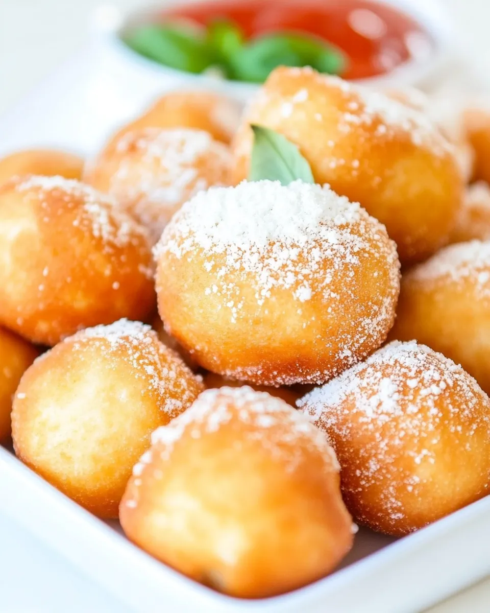 Delicious Baked or Fried Pizza Balls shot